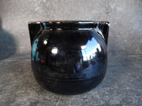 Garden City Art Deco bean pot base  in Black CA2260