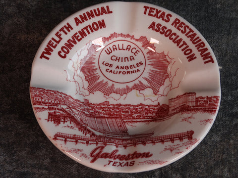 Wallace China 12th Annual Convention Texas Restaurant Association Self-Promotional Ashtray CA2278