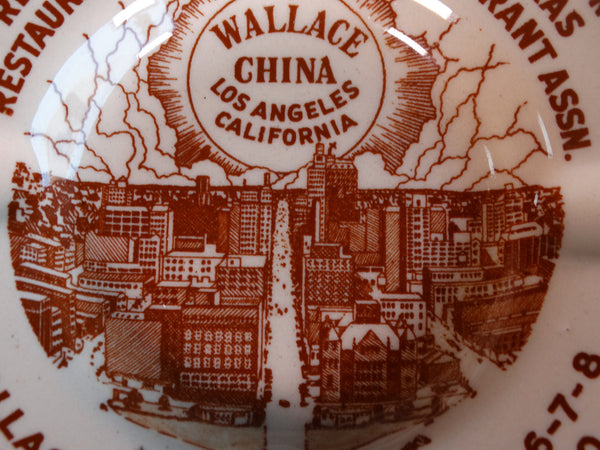 Wallace China 13th Annual Convention Texas Restaurant Association in Dallas Self-Promotional Ashtray CA2279