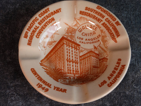 Wallace China 10th Pacific Coast Regional Restaurant Convention Self-Promotional Ashtray  CA2280