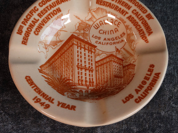 Wallace China 10th Pacific Coast Regional Restaurant Convention Self-Promotional Ashtray  CA2280