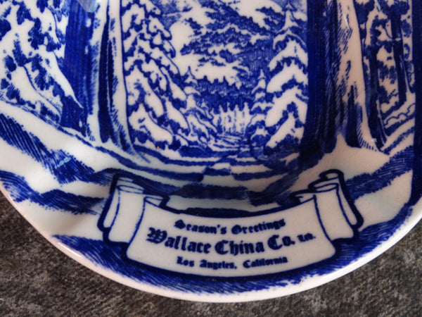 Season's Greetings - Wallace China Co. Los Angeles California Promotional Ashtray  CA2282