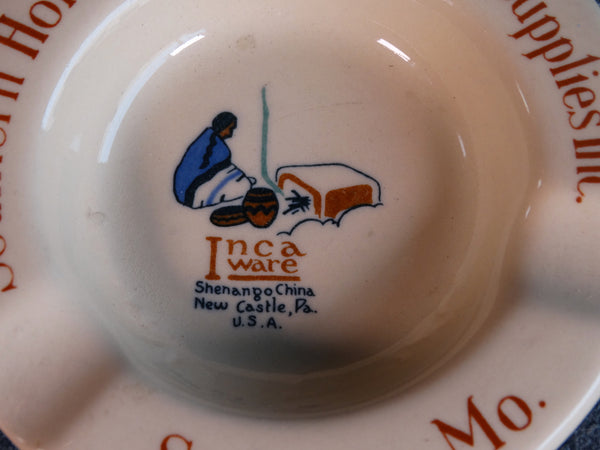 Shenango Inca Ware Southern Hotel & Restaurant Supplies Co St Louis Mo. Promotional Ashtray. CA2283