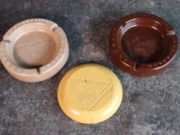 Heywood-Wakefield Heywoodite Promotional Collection: 2 Ashtrays & 1 Paperweight CA2292