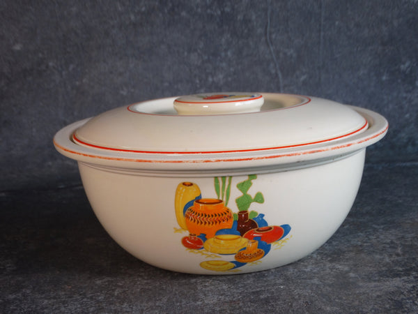 Homer Laughlin Mexicana Kitchen Kraft Covered Casserole CA2295