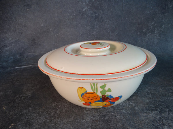 Homer Laughlin Mexicana Kitchen Kraft Covered Casserole CA2295