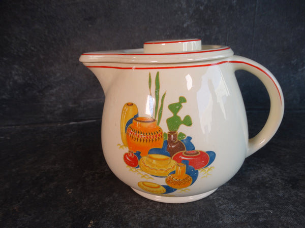 Homer Laughlin Mexicana Kitchen Kraft Lidded Pitcher CA2296