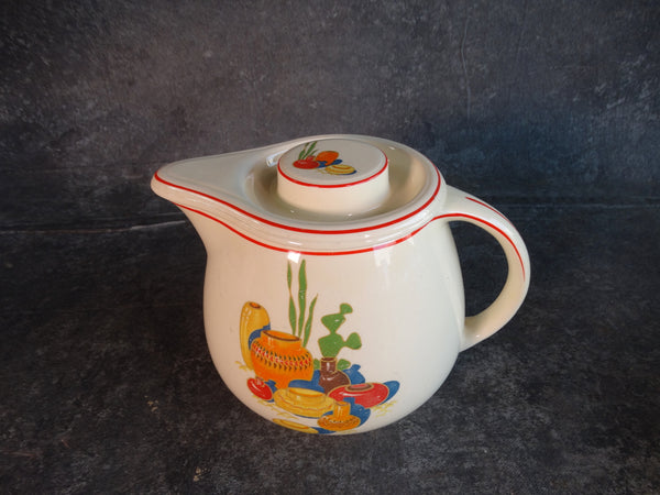 Homer Laughlin Mexicana Kitchen Kraft Lidded Pitcher CA2296