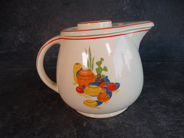 Homer Laughlin Mexicana Kitchen Kraft Lidded Pitcher CA2296