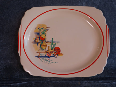 Homer Laughlin Mexicana Kitchen Kraft Large Serving PlatterCA2309