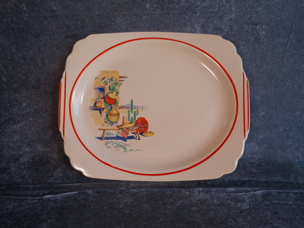 Homer Laughlin Mexicana Kitchen Kraft Large Serving PlatterCA2309