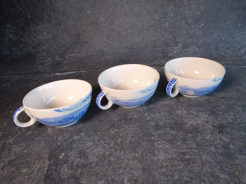 Vernon Kilns Rockwell Kent Our America Set of 3 Cups in Blue CA2331