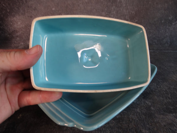 Fiesta Turquoise Harlequin Covered 1/2 Pound Butter Dish CA2352