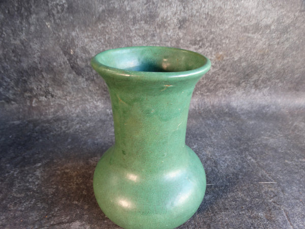 Zanesville Ohio Pottery Matte Green Vase CA2361