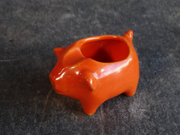 Stangl Pottery Pig Ashtray in Orange CA2383
