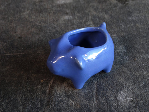Stangl Pottery Pig Ashtray in Cobalt CA2384