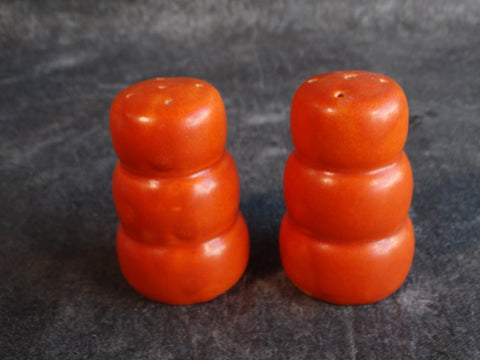 Tudor Pottery Salt & Pepper Set in Matte Orange CA2388
