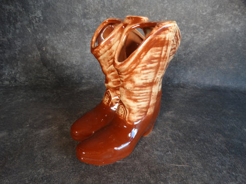 McCoy Pottery Cowboy Boots Lamp Base/Vase CA2396