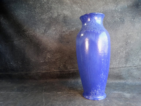 Gladding McBean Floor Vase in Mottled Blue Glaze 1927 CA2403