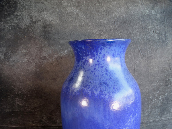 Gladding McBean Floor Vase in Mottled Blue Glaze 1927 CA2403