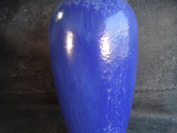 Gladding McBean Floor Vase in Mottled Blue Glaze 1927 CA2403