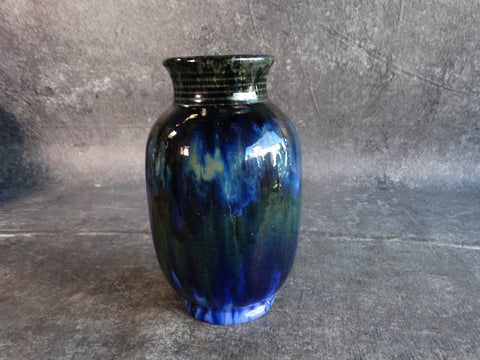 Fulper Black, Blue & Green Vase CA2453