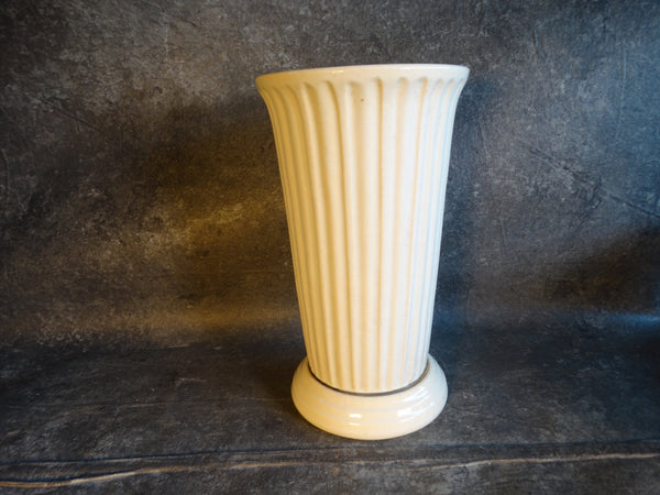 Garden City Ribbed Stock Vase in White CA2476