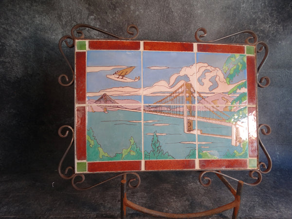 Taylor Tile Co - Rare Golden Gate Bridge Scenic Tile Plaque CA2484