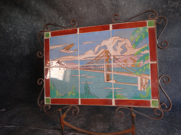 Taylor Tile Co - Rare Golden Gate Bridge Scenic Tile Plaque CA2484