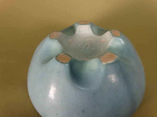 Rookwood Footed Bowl in Blue c 1920 CA2487