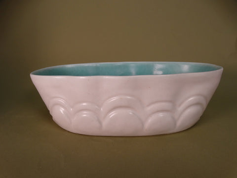 Winfield Pasadena #125  Deco Bowl in Blush And Turquoise 1930s CA2509