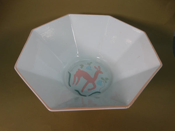 Vally Werner - California Pottery - Hexagonal Deer Console Bowl 1940s CA2517