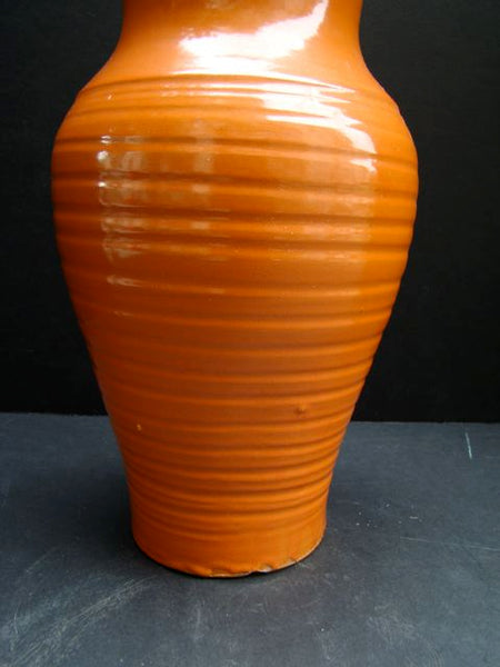 California Rainbow Hand Thrown 13″ Vase Orange RARE
