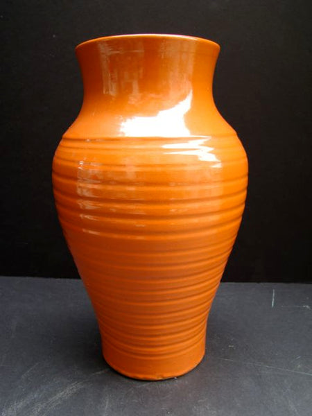 California Rainbow Hand Thrown 13″ Vase Orange RARE