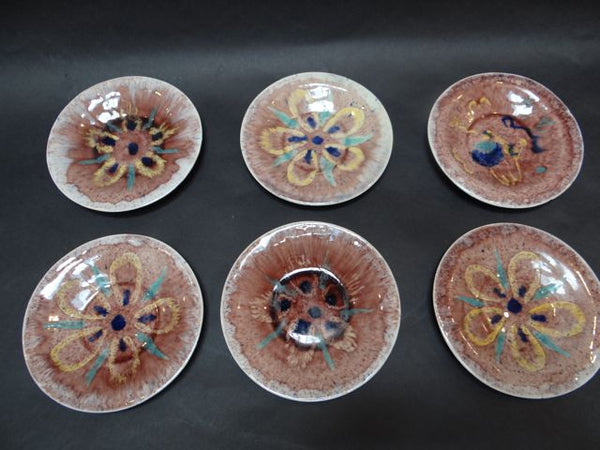 Donna Winston Earthenware Art Ware Set of Six Plates