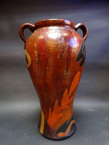 Panama Rebecca Vase with Hand-carved Deco Pattern CA555