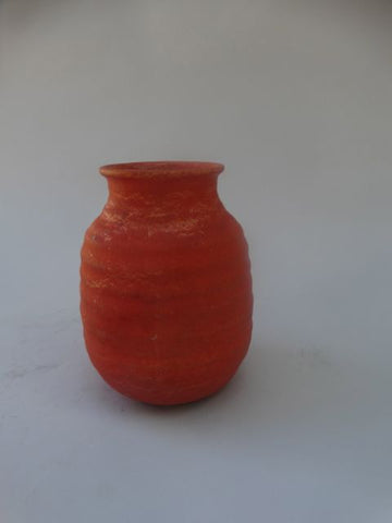 Cowan Red Ribbed Vase