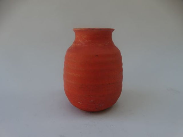 Cowan Red Ribbed Vase