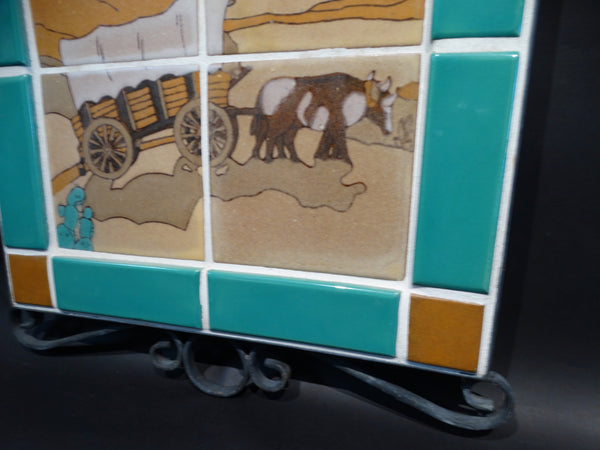 Taylor Tile Covered Wagon Plaque