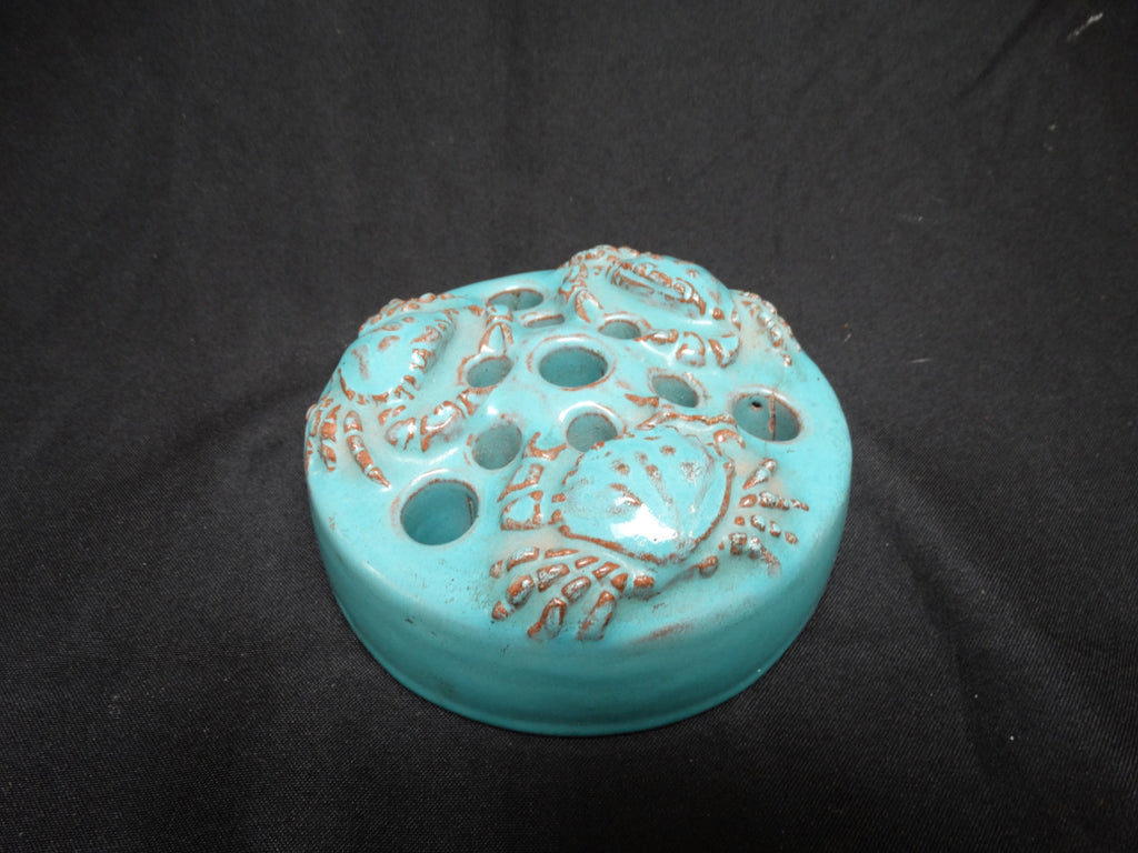 California Faience Arts and Crafts Pottery Flower Frog