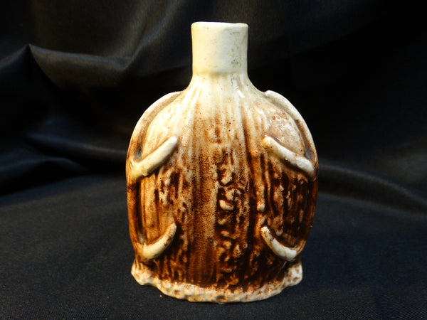 Czechoslovakian Horn Motif Flask