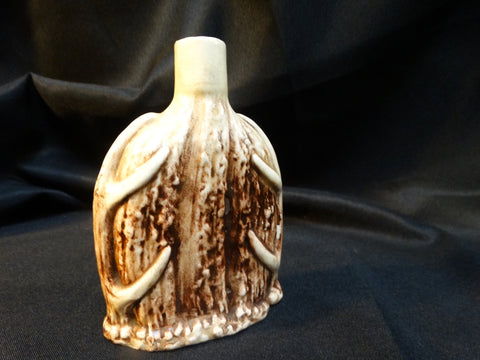 Czechoslovakian Horn Motif Flask