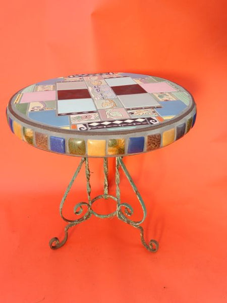 Circular Tile Table, Claycraft