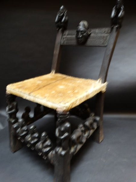 Figurative African Chair late 19th-Early 20th Century “Old Man and Youth”