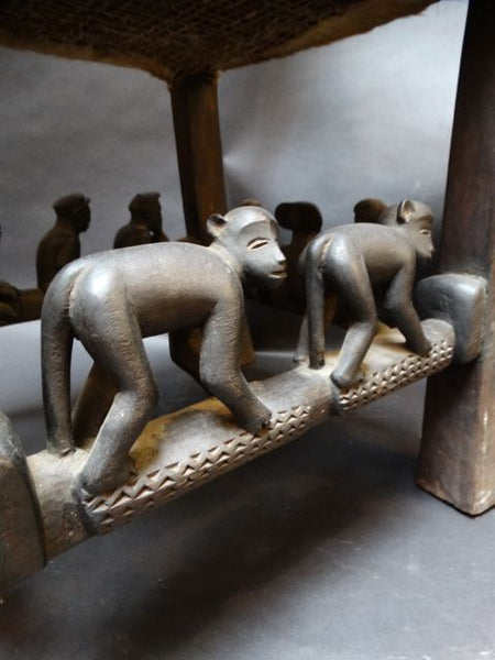 Figurative African Chair late 19th-Early 20th Century “Old Man and Youth”