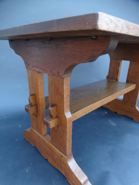 Gustav Stickley Trestle Library Table