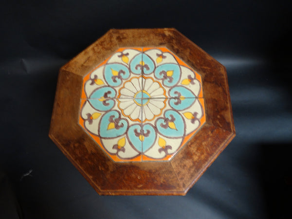 D & M Octagonal Tile Table - RARE