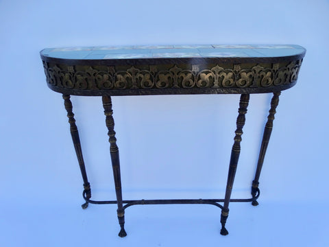 Oscar Bach-style Tile Top Entry Table