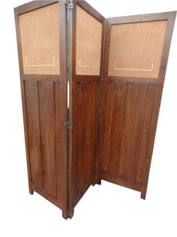 Stickley Brothers 3-Panel Oak Screen Reproduction