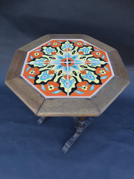 Santa Monica Tile & Brick Tile Top Wood Table